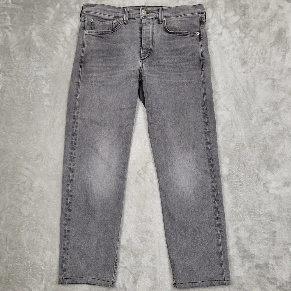 Rag & Bone Fit 2 Slim Button Fly Men's 32x26 Gray Wash Denim 5-Pocket Jeans